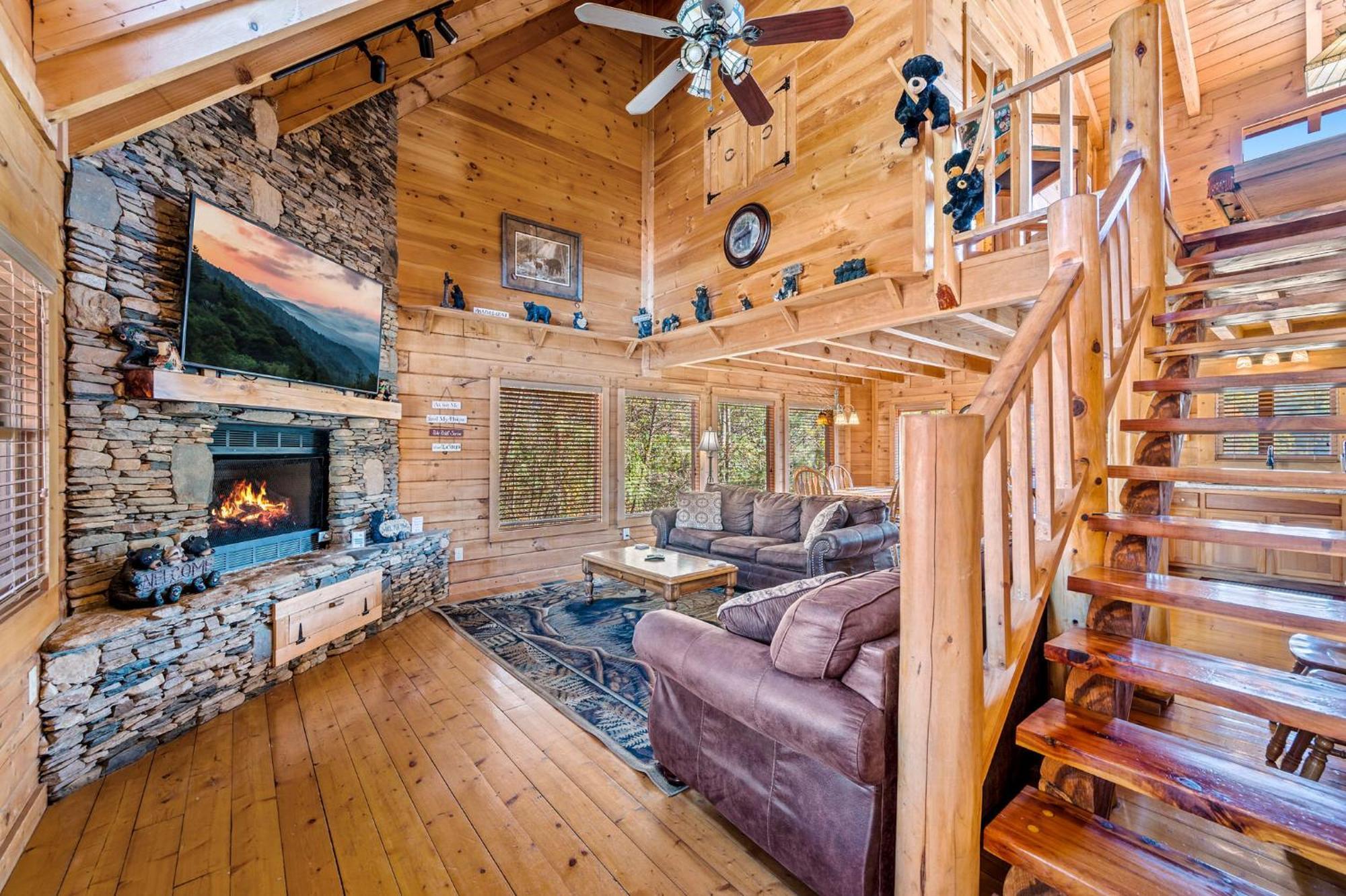 Bearfoot Pines - True Log Cabin - Wi-Fi, Hot Tub, Fishing, Deck With Views! - Mins To Pf 塞维尔维尔 外观 照片