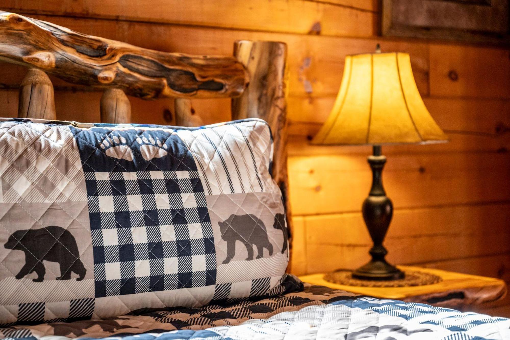 Bearfoot Pines - True Log Cabin - Wi-Fi, Hot Tub, Fishing, Deck With Views! - Mins To Pf 塞维尔维尔 外观 照片